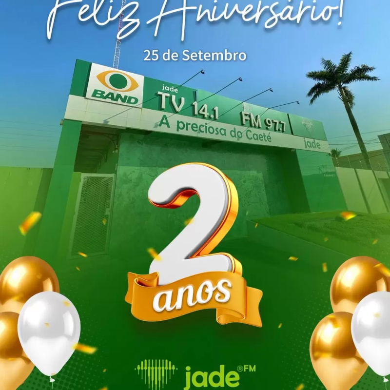 Jade FM 97,7 celebra dois anos de história no ar